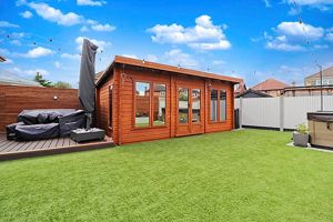 Rear Garden / Cabin- click for photo gallery